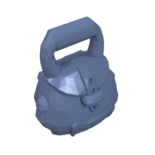 Rendu LDraw de Sac / sac à dos (école) [sans motif] (Bag / Rucksack (School) [Plain]), couleur indicative