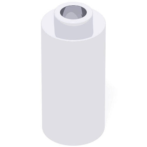 Rendu LDraw de Brique ronde 1 x 1 x 1 2/3 (Brick Round 1 x 1 x 1 2/3), couleur indicative