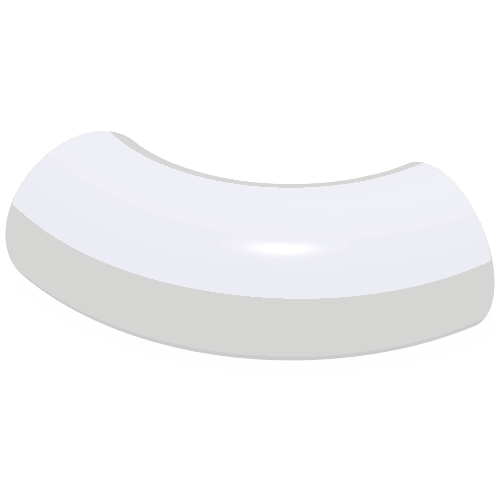 Rendu LDraw de Brique ronde 1 x 1 diamètre Tube avec coude de 90 degrés (2 x 2 x 1) (Brick Round 1 x 1 diameter Tube with 90 Degree Elbow (2 x 2 x 1)), couleur indicative