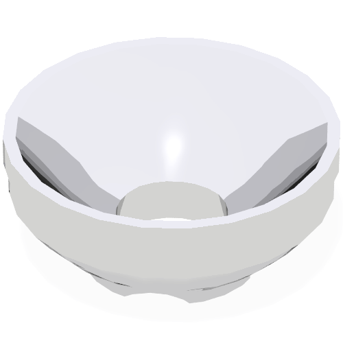 Rendu LDraw de 2 x 2 x 2/3 réflecteur de lumière (Dish 2 x 2 x 2/3 Light Reflector), couleur indicative