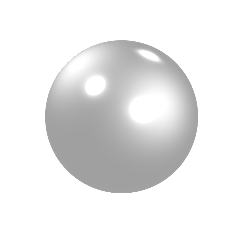 Rendu LDraw de Boule en acier Technic 18 mm (Technic Steel Ball 18 mm), couleur indicative