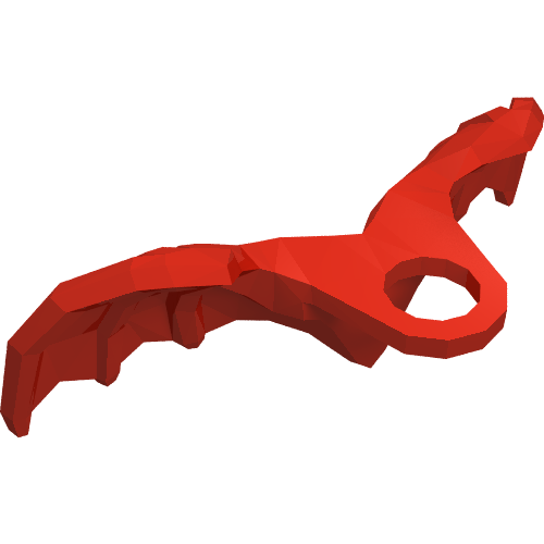 Rendu LDraw de figurine Neckwear Wings Gargoyle, couleur indicative