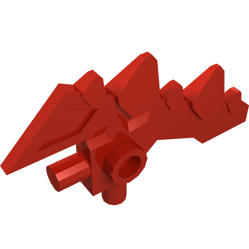 Rendu LDraw de Weapon Blade avec Spikes and Two Bars, couleur indicative
