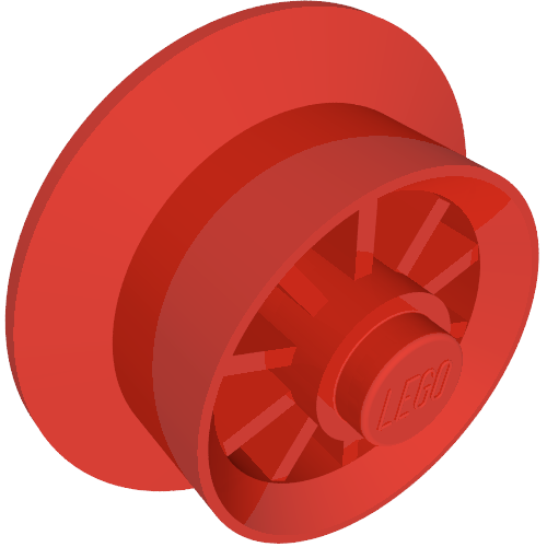 Rendu LDraw de Train roue Spoked for Wagon, couleur indicative