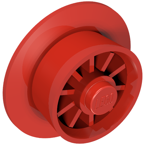 Rendu LDraw de Train roue Spoked for Motor, couleur indicative