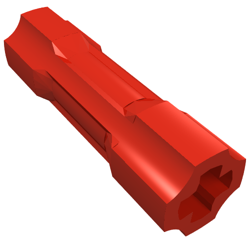 Rendu LDraw de Connecteur d'anneau d'entraînement Technic lisse [4 parois latérales arrondies] (Technic Driving Ring Connector Smooth [4 rounded side walls]), couleur indicative