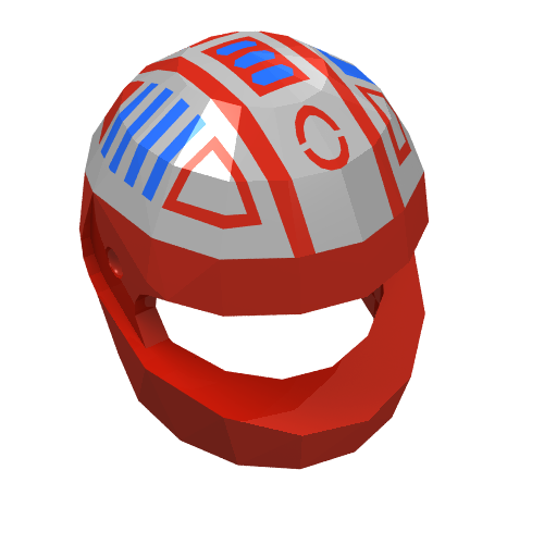 Casque, Standard avec motif imprimé Spyrius bleu et argent (Helmet, Standard with Blue and Silver Spyrius Print)