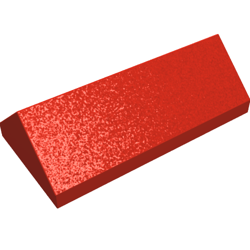 Rendu LDraw de Brique inclinée 45° 2 x 4 double (Brick Sloped 45° 2 x 4 Double), couleur indicative