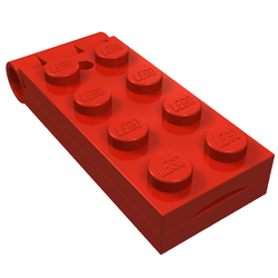 Rendu LDraw de charnière Plaque 2 x 5 avec Small trou [Complete Assembly], couleur indicative