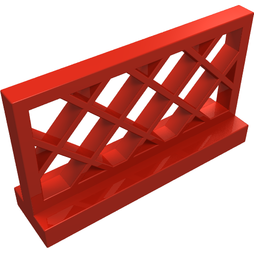 Rendu LDraw de Treillis de clôture 1 x 4 x 2 (Fence Lattice 1 x 4 x 2), couleur indicative
