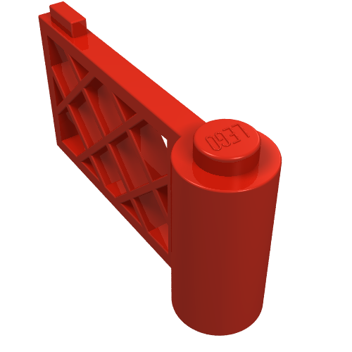 Rendu LDraw de Porte de clôture 1 x 4 x 2 (Fence Gate 1 x 4 x 2), couleur indicative