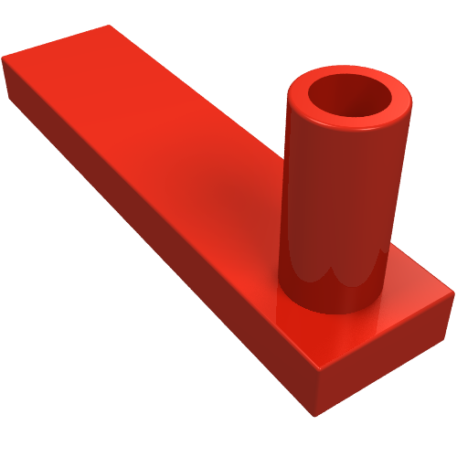 Rendu LDraw de Porte de clôture 1 x 4 x 2 Base (Fence Gate 1 x 4 x 2 Base), couleur indicative