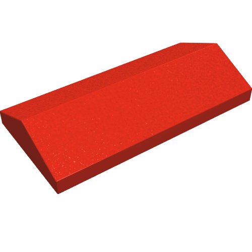 Rendu LDraw de Brique inclinée 33° 2 x 4 double (Brick Sloped 33° 2 x 4 Double), couleur indicative