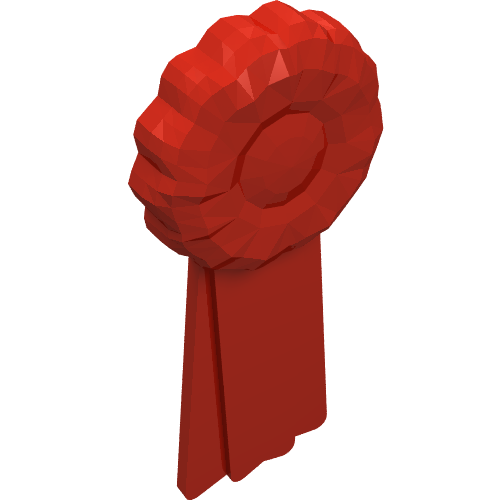 Rendu LDraw de Belville / Scala, Equipment Award Ribbon, couleur indicative