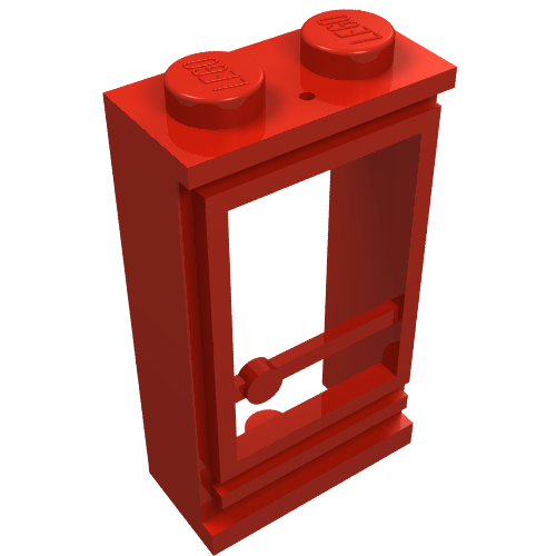 Rendu LDraw de Porte 1 x 2 x 3 droite, tenon plein, Sans verre (Door 1 x 2 x 3 Right, Solid Stud, No Glass), couleur indicative
