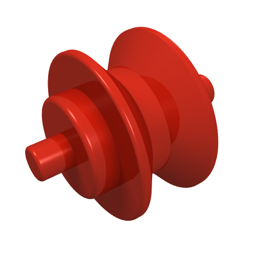 Centre de roue petit avec des essieux tronqués (roue de poulie) (Wheel Centre Small with Stub Axles (Pulley Wheel))