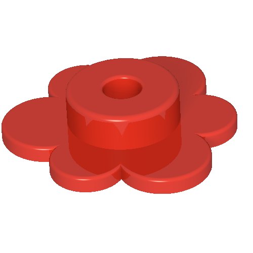 Rendu LDraw de Plante, Fleur - Petite (Plant, Flower - Small), couleur indicative