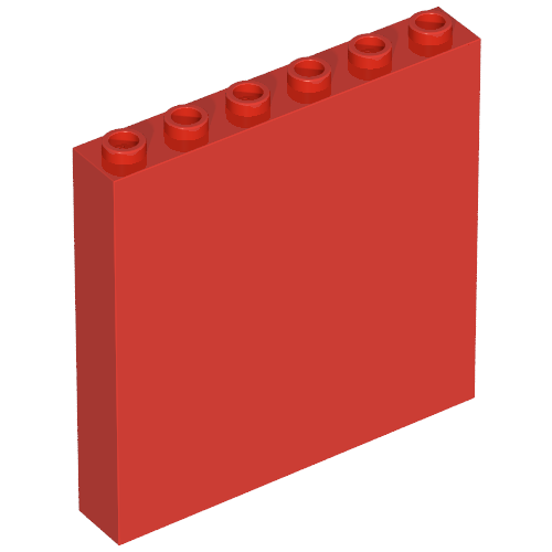 Rendu LDraw de Brique 1 x 6 x 5 (Brick 1 x 6 x 5), couleur indicative