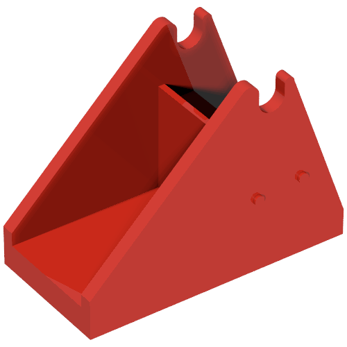 Rendu LDraw de Fabuland Support d'échelle de feu 2 x 4 x 2 1/2 (Fabuland Fire Ladder Holder 2 x 4 x 2 1/2), couleur indicative