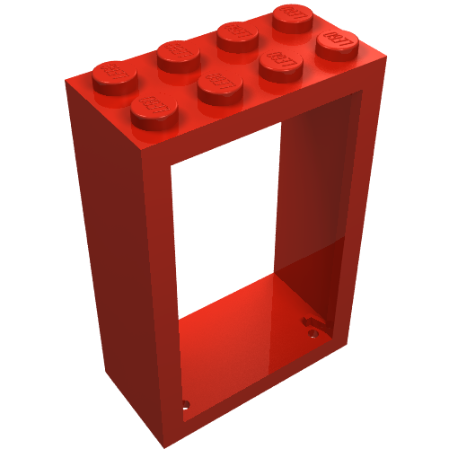 Rendu LDraw de Cadre de porte 2 x 4 x 5 (Door Frame 2 x 4 x 5), couleur indicative