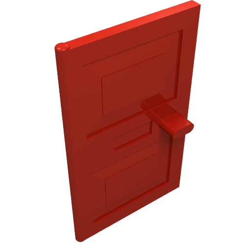 Rendu LDraw de Porte 1 x 4 x 5 (Door 1 x 4 x 5), couleur indicative