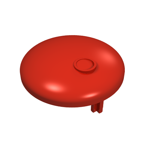 Rendu LDraw de Large Figure Shield 5 x 5 avec Flames, couleur indicative