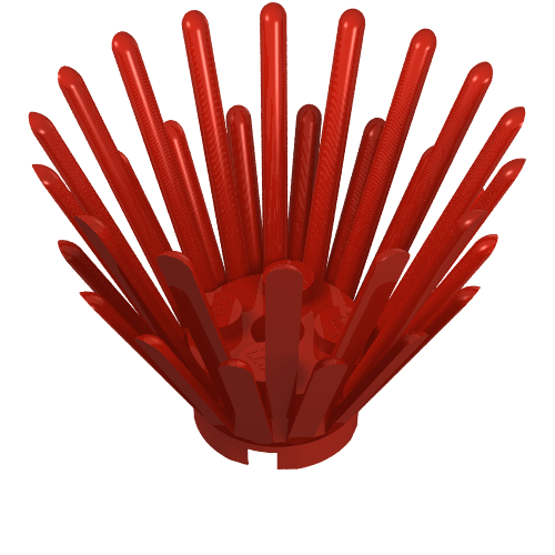 Rendu LDraw de Plante, buisson épineux 2 x 2 x 3 Extension avec 2 x 2 centre (Plant, Prickly Bush 2 x 2 x 3 Extension with 2 x 2 center), couleur indicative