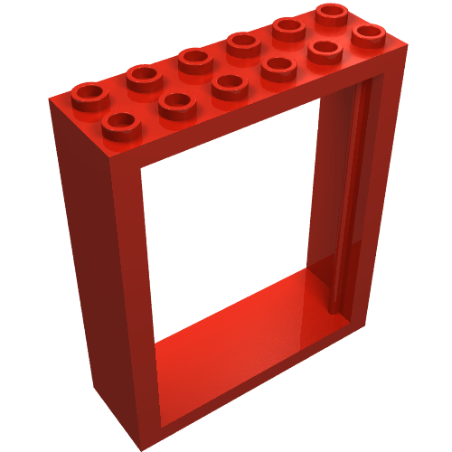 Rendu LDraw de Cadre de porte 2 x 6 x 6 Freestyle (Door Frame 2 x 6 x 6 Freestyle), couleur indicative