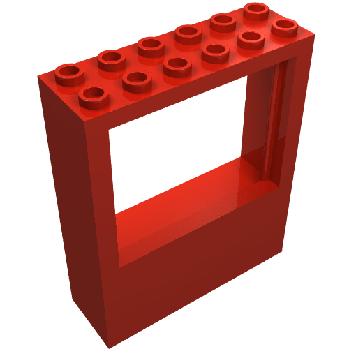 Rendu LDraw de Fenêtre 2 x 6 x 6 Freestyle (Window 2 x 6 x 6 Freestyle), couleur indicative