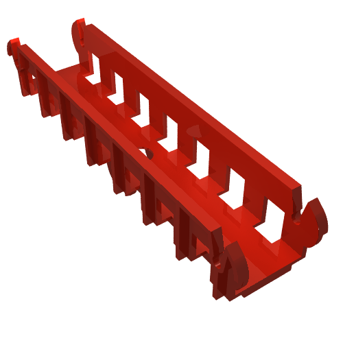 Rendu LDraw de Courroie transporteuse, cadre (Conveyor Belt, Frame), couleur indicative