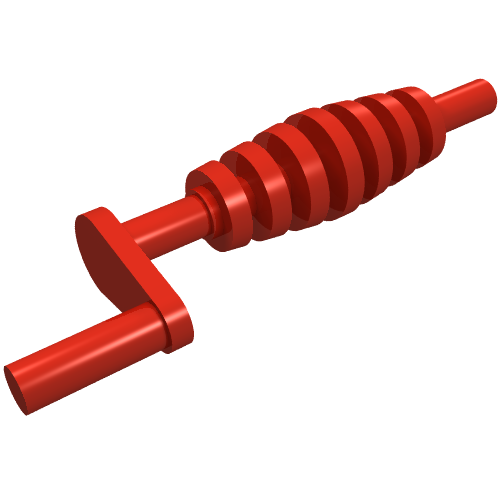 Rendu LDraw de Courroie transporteuse, Bobine / poignée (Conveyor Belt, Reel / Handle), couleur indicative