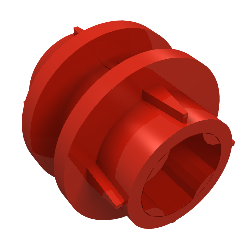Rendu LDraw de Anneau de conduite Technic 2L, 4 crêtes (Technic Driving Ring 2L, 4 Ridges), couleur indicative