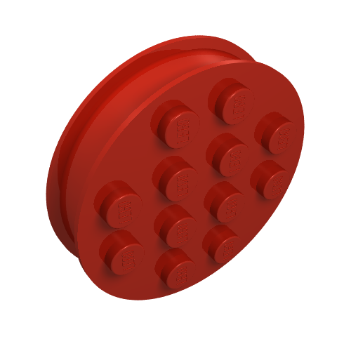 Rendu LDraw de Roue ancienne avec 12 tenons (Wheel Old with 12 Studs), couleur indicative