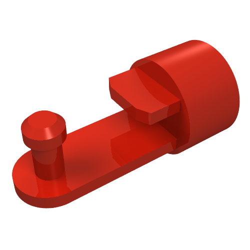 Rendu LDraw de Accouplement magnétique, train, pour base de train (Magnet Coupling, Train, for Train Base), couleur indicative