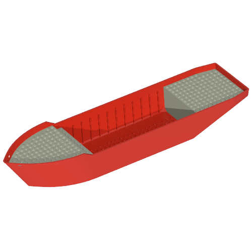 Rendu LDraw de Boat 52 x 12 x 6 1/3 [Complete Assembly], couleur indicative