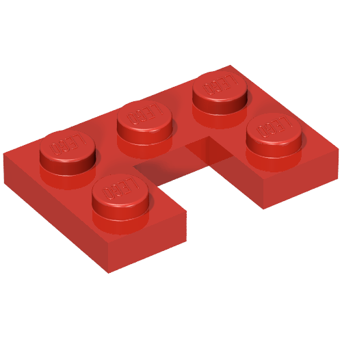 Plaque 2 x 3 avec 1 x 1 découpe (Plate 2 x 3 with 1 x 1 Cutout)