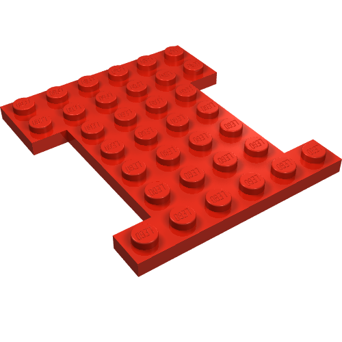Rendu LDraw de Base de véhicule 6 x 7 (Vehicle Base 6 x 7), couleur indicative