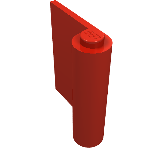 Rendu LDraw de Porte 1 x 3 x 3 gauche avec fenêtre et poignée horizontale (Door 1 x 3 x 3 Left with Window and Horizontal Handle), couleur indicative