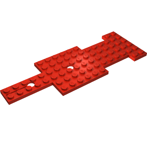 Rendu LDraw de Base de véhicule 6 x 17 pour appareil de direction (Vehicle Base 6 x 17 for Steering Gear), couleur indicative