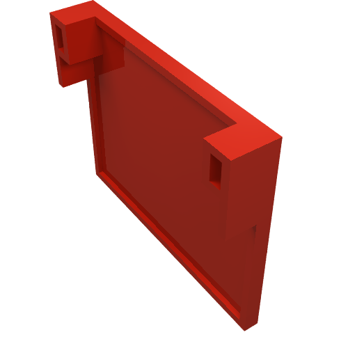 Rendu LDraw de Porte de garage solide (sans contrepoids) - Vieux avec charnières (Garage Door Solid (without Counterweights) - Old with Hinge Pins), couleur indicative