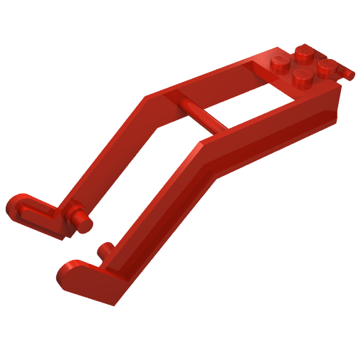 Rendu LDraw de Bras de seau de véhicule de construction, grand (Construction Vehicle Bucket Arm, Large), couleur indicative