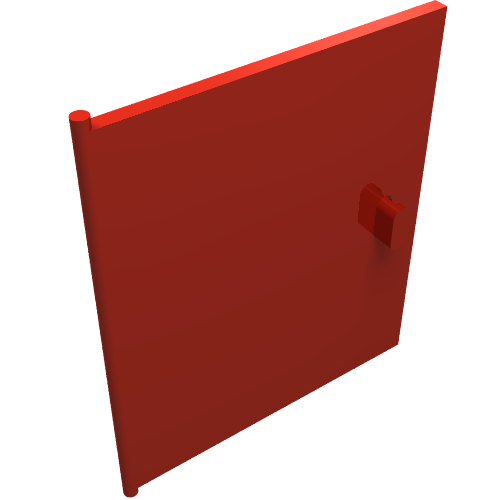 Rendu LDraw de Porte de placard pour femme 4 x 4 (Homemaker Cupboard Door 4 x 4), couleur indicative