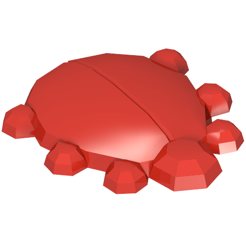 Rendu LDraw de Belville / Scala, Insect, Beetle / Ladybug, couleur indicative