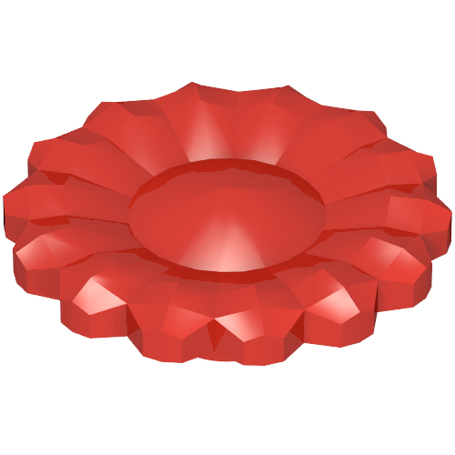 Rendu LDraw de Belville / Scala, Plant Flower avec 14 Petals Type 1, couleur indicative