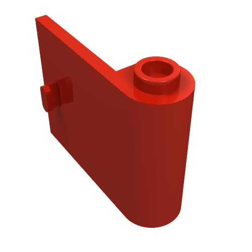 Rendu LDraw de Porte 1 x 3 x 2 droite - ouverte Entre charnière supérieure et inférieure (Door 1 x 3 x 2 Right - Open Between Top and Bottom Hinge), couleur indicative
