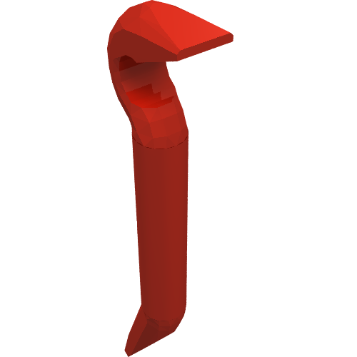 Rendu LDraw de Outil Crowbar (Tool Crowbar), couleur indicative