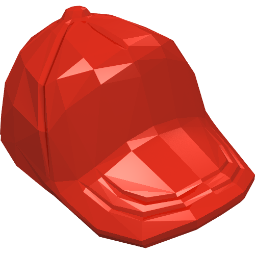 Chapeau / casquette court bec incurvé avec coutures sur le pic et bouton sur le dessus (Hat / Cap Short Curved Bill with Seams on Peak and Button on Top)