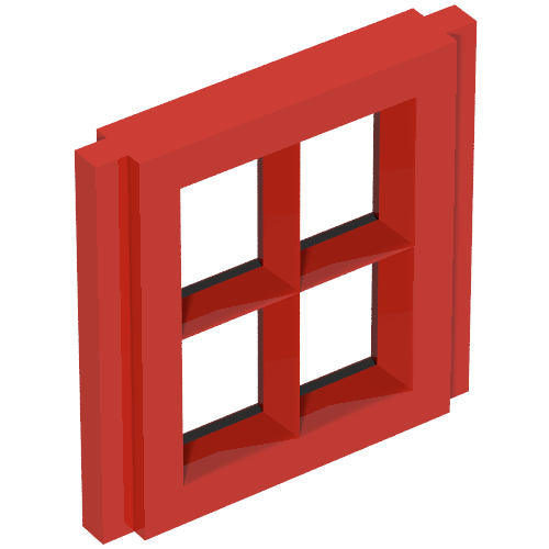 Rendu LDraw de fenêtre Pane 1 x 2 x 2 for Slotted Bricks, couleur indicative