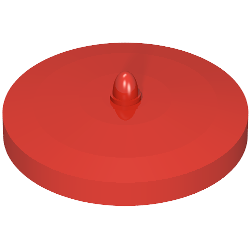Rendu LDraw de Fabuland Trashcan Lid 5 x 5, couleur indicative