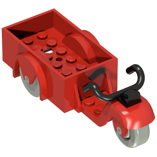 Rendu LDraw de Fabuland Tricycle, 1 Front roue, couleur indicative